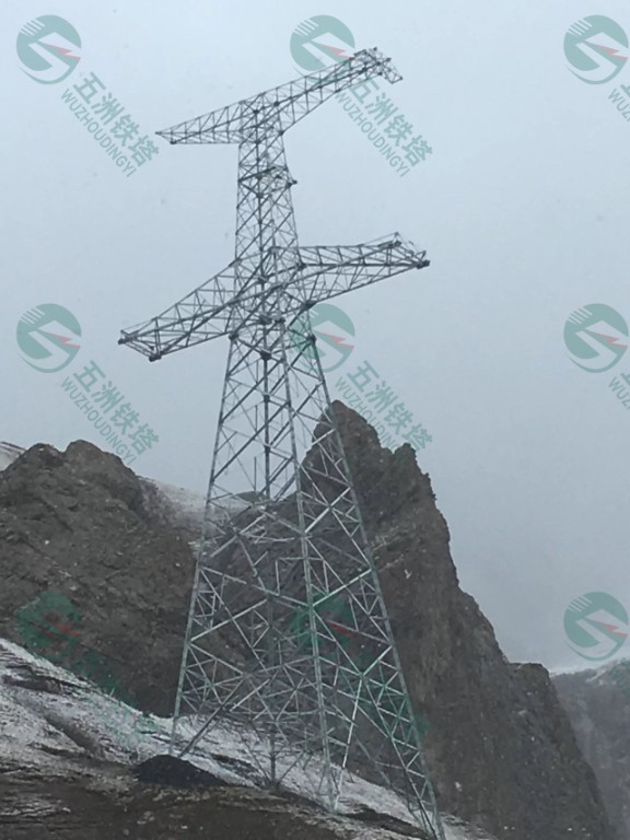 Angle steel lattice transmission tower